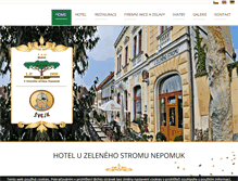Tablet Screenshot of hotelnepomuk.cz